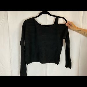 Eileen fisher one shoulder cropped sweater SZ M